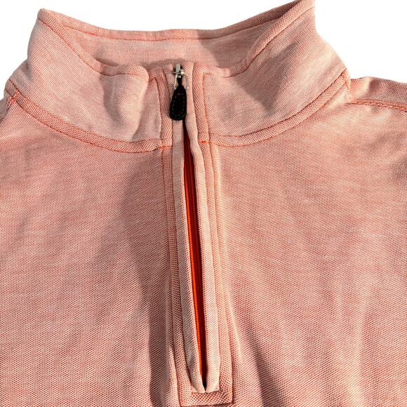 Tommy Bahama Men's 1/4 Zip Pullover Long Sleeve Sweatshirt Orange/Pink Size L - Picture 6 of 13